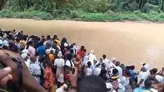 Devotees drink contaminated water from Osun River