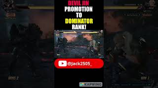 #tekken8 #deviljin vs #stevefox  Dominator rank Promotion! #shorts