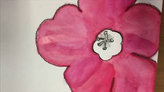 Georgia O'Keeffe Simple Watercolour Flower Lesson