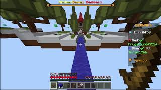 playing minecraft bedwars