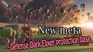 Clash of Clans - Best Defense Dark Elixir protection base New Meta TH10 - Gameplay and walktrough