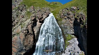 ДЕВИЧЬИ КОСЫ водопад Обсерватория Пик Терскол 2021 // Waterfall Terskol Observatory Mt Elbrus