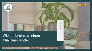 Wie entfernt man einen Ysia Handsender | Somfy