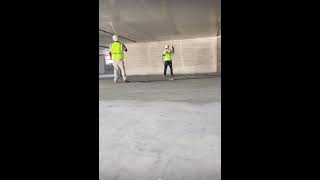 Satisfied video of spraying ceiling