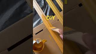 Idea How to paint your panelling gold colour / DIY gold panelling / diy wood panelling painting #diy