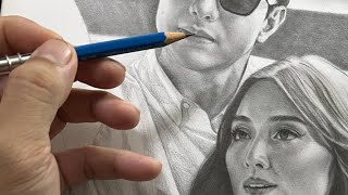 Drawing LIVE! Graphite Pencil Realistic Shading- Portrait/ Skin Tone