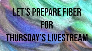 Blending fiber on the drum carder for Thur night livestream