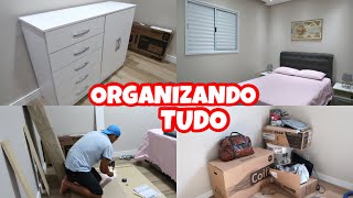 ORGANIZEI O QUARTO DE VISITAS 🤩 + MONTAMOS OS MÓVEIS + COMEÇAMOS A DECORAR + FICOU LINDO 😱