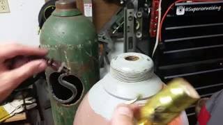 Gas bottle lamp build