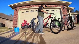 How to prep and maintain our family bikes.