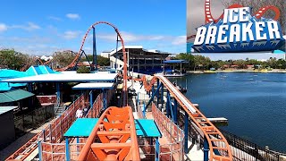 Ice Breaker Front Row POV, New-For-2022 Premier Launch Coaster at SeaWorld Orlando