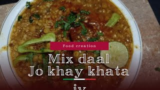 mix daal by food creation.punjabi. style daal bnany ka treka