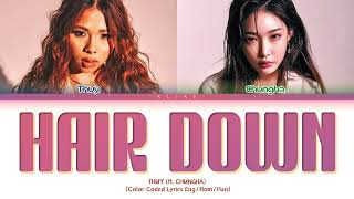 [LYRICS] thuy 'hair down (remix) ft. CHUNG HA' || Color Coded Lyrics