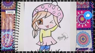 Cartoon girl drawing🥰 | cute girl drawings | crafts_diy. #cutegirl #drawing #viral