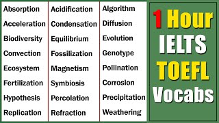 1 Hour of IELTS and TOEFL Advanced Academic Vocabulary