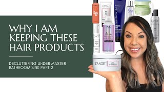 EXPLAINING LANGE, AQUAGE & OTHER HAIR PRODUCTS | DECLUTTERING UNDER MY MASTER BATHROOM SINK PART 2