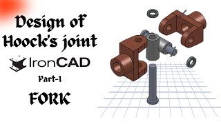 Hoock's joint - Fork design in ironcad