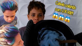 Pintando o cabelo do meu sobrinho de colorido na QUARENTENA!!! 😱 | Igor Sousa