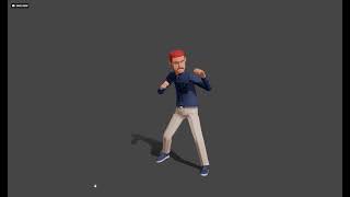 Low poly ordinary man in shirt and pants- DEMO animations