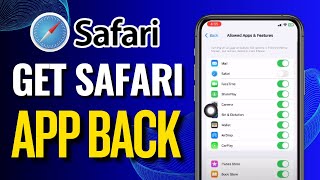 How To Get Back Missing Safari Browser On iPhone / iPad