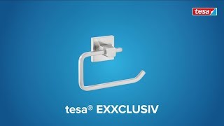 How to use the angular; stainless-steel style tesa® Exxclusiv toilet roll holder