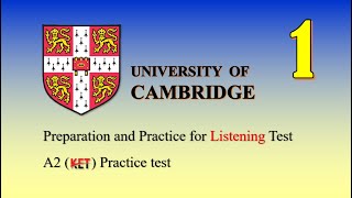 A2 (KET) Listening Practice test (1) with Answer Key