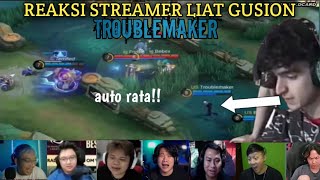 GUSION XINNN + EMPEROR ‼️ REAKSI STREAMER LIAT GUSION TROUBLEMAKER M5 - Mobile Legends