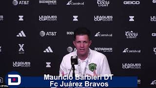 Es un error pensar que una es mejor que otra: Mauricio Barbieri DT Fc Juárez Bravos