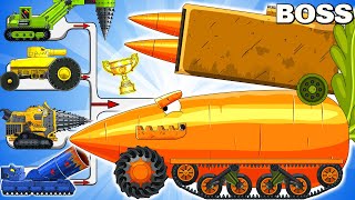 Monster tank: HYBRID PANZE CAROT  vs MEGA BOSS  - Cartoons about tank/Nina tank cartoon