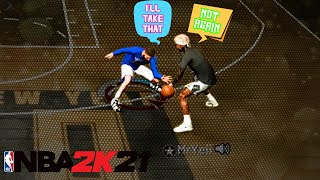 A CRAZY STEAL LEADS TO AN INSANE ASSIST FOR A DUNK IN THE NBA 2K21 PARK CURRENT GEN