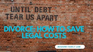 Divorce:  How can I save legal costs