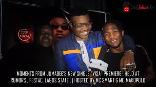 Moments from Jumabee's new single #Visa premiere listening party held at Club Rumors Festac