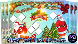 Christmas Flex Banner Create in Photoshop Tamil | MD Edits