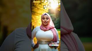 Curvy Plus-Size Hijab Girl in Stylish Outfit | AI Model Look Book  #virtualinfluencer #virtualmodel