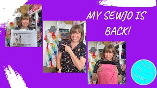 My Sewjo is Back!  My latest make and some fabrics ❤️