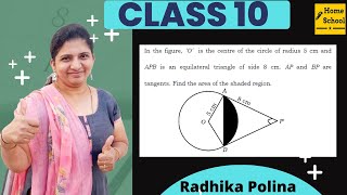 In the figure ,'O' is the centre of the circle of radius 5cm and APB is an equilateral triangle ....