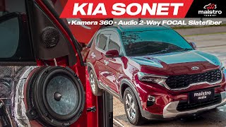 KIA SONET UPGRADE AUDIO FOCAL SLATEFIBER & PASANG KAMERA 360 3D PLUG AND PLAY