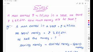 A man earned ₹4,75,000 in a year . He spent ₹ 3,85,600 . How much money did he save ?