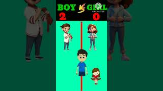 Boy vs Girl youTube shorts vido