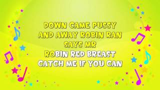 Little Robin Red Breast | Karaoke | Nursery Rhyme | KiddieOK