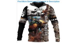 Review Elk Hunter 3D All Over Printed Hoodies Autumn Fashion Casual Sweatshirt Unisex Hip Hop Jacke