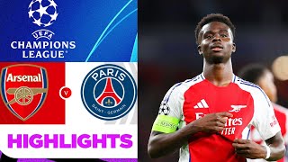 Arsenal vs PSG (2-0) Highlights | Champions League 2024 | Arsenal Paris | arsenal psg