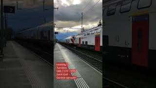 Intercity 1 / SBB CFF FFS / Twindexx / Saint-Gall - Genève aéroport / en gare d'Etoy, en Suisse !