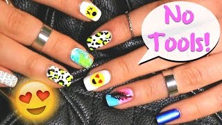 No tools needed! 6 easy nail art designs for beginners ♡