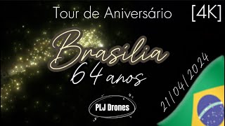 166 - 4K - Drone - Aniversário de Brasília - Brasília 64 Anos #brasilia #capitalfederal #cidade #df