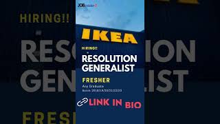 [Apply Now] IKEA Hiring for Resolution Generalist Job Role !!