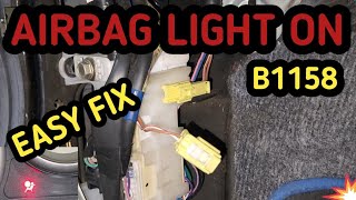 Airbag Light On - Easy Fix Toyota B1158 code