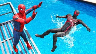 GTA 5 Spiderman vs Evil Spiderman Water Fails (Ragdolls/Funny Moments)