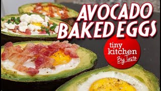 Avocado Baked Eggs // Tiny Kitchen Big Taste