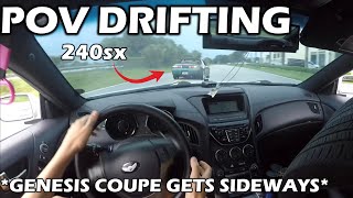 GENESIS COUPE 2.0T STREET DRIFTING *POV* (240sx joins me!)